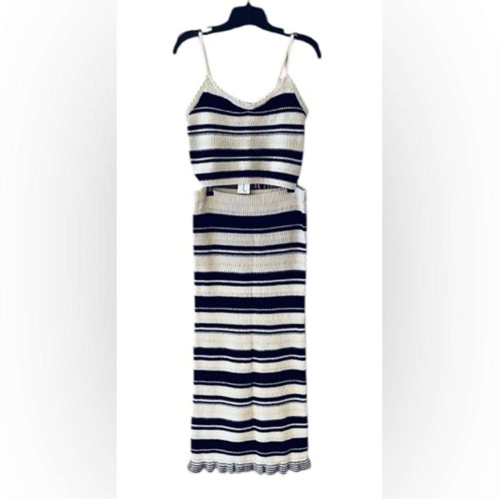 NWT Boho Striped Crochet Top & Skirt